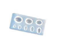 Moule en silicone pour décoration d'ongles à utiliser sur des faux ongles en acrylique, moules ovales et ronds, moules en silicone pour bijoux en résine époxy