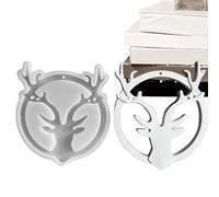 Moule en silicone pour élan de Noël - Moule en silicone - Forme de cerf - Démoulage facile - Moule animal anti-adhésif pour Noël, plâtre, savon, pendentif en résine époxy - Décoration de bougie