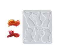 Moule en silicone pour fabrication de bijoux en résine époxy, ailes de papillon, chats, chiens, breloques en forme de pétale