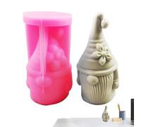 Moule en silicone pour fabrication de bougies, moules à desserts au chocolat - Moule en silicone nain de Noël pour fabrication de bonbons, décoration de fête de Noël pour faire du chocolat, gelée