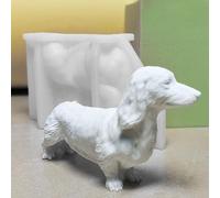 Moule en silicone pour fabrication de bougies parfumées teckel, moule en résine époxy pour cire savon, aromathérapie, gâteau, gelée, chocolat, cadeau fait à la main, décoration d'intérieur