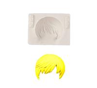 Moule en silicone pour fondant en forme de personnage d'anime - Version Q - Poupée - Cheveux longs - Résine - Chocolat - Bonbons - Décoration de gâteau - Outil de cuisson en silicone - Personnage de