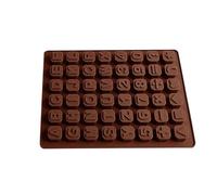 Moule en silicone pour fondant, lettres et chiffres | 48 grilles en silicone, 26 lettres, antiadhésif, chiffres de 1 à 9, moule à gâteau graphique pour bonbons en argile