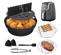 Moule en Silicone pour Friteuse à Air Chaud Ninja Airfryer Max AF160EU 5,2 L, 8.5inch Panier en Silicone pour Air Fryer, accessoire pour Friteuse à air chaud Cosori, 4,7-5,5 l, friteuse à air chaud