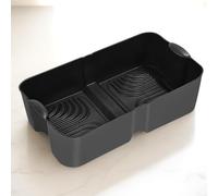 Moule en Silicone pour friteuse à air Compatible avec Ninja AF500EU 10,4L/COSORI Dual Blaze TwinFry 10L Plateau Silicone réutilisable pour friteuse à air antiadhésif sans BPA résistant jusqu'à 240 °C