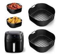 Moule en Silicone pour Friteuse à Air, Compatible avec Russell Hobbs de 4L, Philips Série 2000 NA229/00 Série 3000 NA320/00 de 4,2L, Silicone Réutilisable Accessoires pour Friteuse à Air Airfryer
