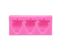 Moule en silicone pour fruits en forme de fraise et d ' ananas, moule à fondant, décoration de cupcakes, décoration de chocolat, cuisson en silicone, fruits mignons, gadget de cuisine créatif coloré