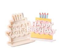 Moule en silicone pour gâteau d'anniversaire, moule à chocolat Happy