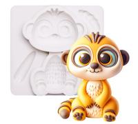 Moule en silicone pour gâteau en fondant - Mongoose Safari Animal - Hauteur 8,6 cm