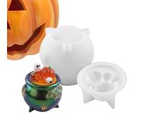 Moule en silicone pour Halloween - Chaudron de sorcière d'Halloween - Moule de bricolage pour projets créatifs, projets artistiques, école, salle de classe, maison