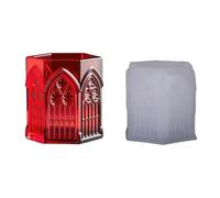 Moule En Silicone Pour Jardinière De Fenêtre D'église Artistique Pour Artisanat Résine Porte-stylo Et Projets Décoration Maison Moule Jardinière Relief Cathédrale