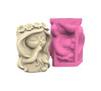 Moule en silicone pour jardinière de fille pour moulage de résine, flexible et élégant, matériaux de qualité alimentaire, décoration de jardinage, moule en silicone élégant