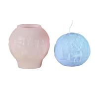 Moule en silicone pour la fabrication de bougies en forme de boule faite à la main, moules à savon en silicone, moules réutilisables en forme de boule de Noël pour loisirs créatifs