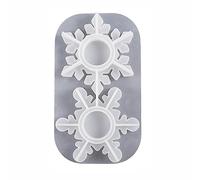 Moule en silicone pour la fabrication de flocons de neige, bougeoirs, contenants de bibelots, moule en silicone pour décoration de table de Noël, moules d'art pour bougeoirs, moulage époxy