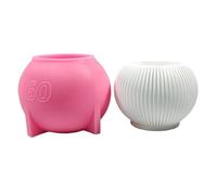 Moule en silicone pour la fabrication de vases à rayures - Récipient floral unique - Accessoire de décoration d'intérieur - Moule en silicone