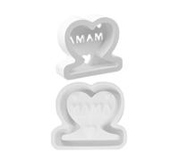 Moule en silicone pour la fête des mères - Lettres de maman - Amour - Moule décoratif creux pour fête des mères - Moule en silicone antiadhésif avec retrait facile - Pour bougeoirs en résine