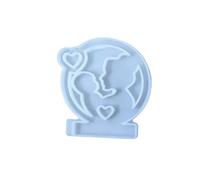 Moule en silicone pour la fête des mères - Maman en forme de cœur tenant un enfant, chandelier en plâtre de bureau | Moule de câlin pour l’artisanat fait main de résine de chocolat de bougie