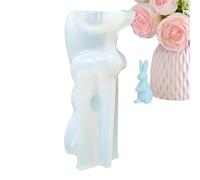 Moule en silicone pour lapin Pochoir pour bougies en forme d'animal | Moule lapin pour bougies, argile, étagères, décoration de maison, table de fête