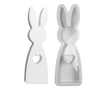 Moule en silicone pour lapins, moule en silicone pour lapins de Pâques, outils d'artisanat d'art de lapin moule en silicone, décoration antiadhésive de la maison du moule en silicone, M