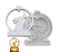 Moule en silicone pour lapins | Moules de bougeoir de lapin, insert de moule en silicone, décorations de lapin de Pâques, moule de lapin de Pâques pour le plâtre, bougies en cire de soja
