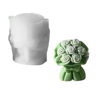 Moule en silicone pour loisirs créatifs, bouquet de roses détaillées, fabrication de savon, moule en résine, fournitures artisanales, moule d'aromathérapie