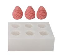 Moule en silicone pour loisirs créatifs en forme de fraise flexible pour décoration faite à la main