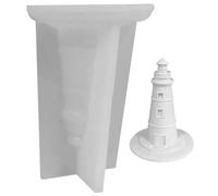 Moule en silicone pour maison 9, 0 x 3, 7 pouces : moules en silicone en forme de phare 3D, adaptés aux bougies et aux décorations
