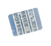 Moule en silicone pour manucure française en relief avec chaîne à nœud chinois vintage, fournitures artisanales réutilisables, moule de sculpture d'ongles réutilisable