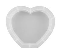 Moule en silicone pour moulage en résine époxy en forme de cœur Blanc 250 x 211 x 51 mm