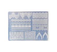 Moule en silicone pour nail art avec motifs 3D en dentelle pour un style simple à la maison et un nettoyage efficace pour soutenir la créativité. Silicone robuste