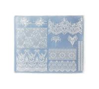 Moule en silicone pour nail art avec motifs 3D en dentelle pour un style simple à la maison et un nettoyage efficace pour soutenir la créativité. Silicone robuste