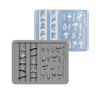 Moule en silicone pour ongles en forme de champignon en relief - Outil de gaufrage pour femmes et filles