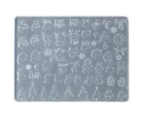 Moule en silicone pour ongles - Outils de sculpture en relief - Pochoirs à ongles - Manucure pour femmes et filles - Fournitures de salon de manucure
