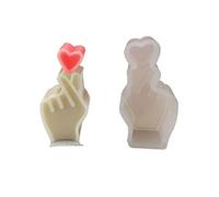 Moule en Silicone pour Outil de fabrication de bougies d'amour à main, 1 pièce, motif en Relief, savon en forme de cœur, plâtre, moule en Silicone, décor de chocolat de mariage, cadeaux de la saint-va