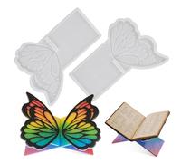 Moule en silicone pour papillons, moules à papillons en silicone,Moules de support de livre papillon | Moule polyvalent pour bibliothèque, support de lecture de livres simple, moules époxy pour