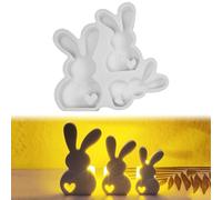 Moule en silicone pour Pâques, lapin de Pâques, bougies, moules en silicone pour le printemps, moules de coulée de Pâques pour le printemps, moules de coulée de Pâques lapin, moules en plâtre à couler