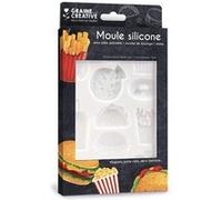 Moule en silicone pour pâte polymère - Junk Food - 20 x 13 cm Multicolore G