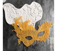 Moule en silicone pour pâtisserie, 21,8 x 14,5 cm, masque de bal de promo, moule à bonbons, outil de modelage d'argile