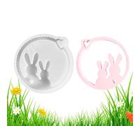 Moule en silicone pour pendentif couronne de lapin - Scène de printemps - Motif cœur d'amour - Moule en silicone pour la maison, l'école, le studio