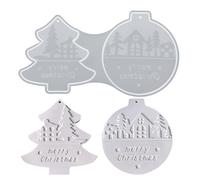 Moule en silicone pour pendentif de Noël - Rassemble les familles avec ce moule décoratif de Noël attrayant et prend en charge des projets de fabrication simples qui favorisent les liens