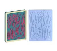 Moule en silicone pour pendentif en résine motif papillon aime la flamme pour la fabrication de bijoux, cadres photo, décorations de bord de cadre photo, moules de décoration pour résine époxy