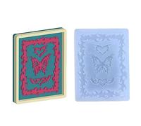 Moule en silicone pour pendentif en résine motif papillon aime la flamme pour la fabrication de bijoux, cadres photo, décorations de bord de cadre photo, moules de décoration pour résine époxy