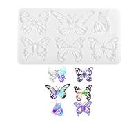 Moule en silicone pour pendentif papillon - Moules en silicone en forme de papillon en résine époxy | porte-clés, bijoux, collier, pendentif, artisanat, bricolage, décoration