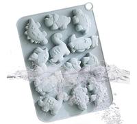 Moule En Silicone Pour Pépites De Dinosaure - Plateau À Fondant 3D À 12 Cavités, Mini Machine À Bonbons Au Chocolat, Outil De Décoration De Gâteaux En Sucre De Qualité Alimentaire, Assiette À Dessert