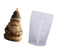 Moule en Silicone pour Père Noël, facile à démouler, polyvalent, pour bougies faites à la main, savon, décoration de vacances, moule en Silicone pour père noël