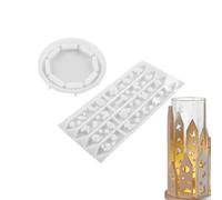 Moule en silicone pour photophore, moule en silicone pour bougeoir - Moule en plâtre avec motif creux en forme de cœur - Démoulage facile - Outil de bricolage artistique