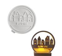 Moule en silicone pour photophore - Moule en silicone pour décoration de statues de maison - Moule en fonte époxy - Moule pour bougie chauffe-plat pour arbre de Noël