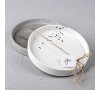 Rayher Moule rond en silicone, 1 pce, ø 17cm, H 2,1cm, béton créatif, Raysin, résine époxy, décoration, soucoupe, sous-verre -36125000, gray