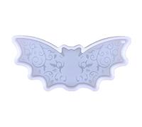 Moule en silicone pour porte-clés chauve-souris d'Halloween avec trou pour étiquette de bagage, moule à bijoux, boucles d'oreilles, pendentif, chauve-souris en résine de silicone