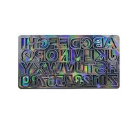 Moule en silicone pour porte-clés en résine alphabet - Moule en silicone pour moulage époxy - Forme de lettre holographique - Bijoux - Porte-clés - Moule en silicone avec trous